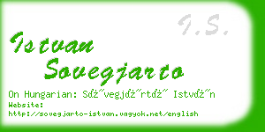 istvan sovegjarto business card